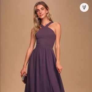 Lulus Air of Romance Maxi Dress in Dusty Purple - Size Small